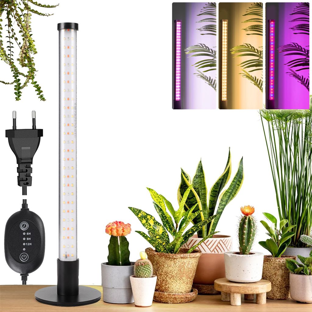 Pflanzenlampe LED Vertikal Stehendes Pflanzenwachstumslicht Vollspektrum 41.6cm Grow-Lampe für Zimmerpflanzen Blumen Wachstumslampe Pflanzenleuchte