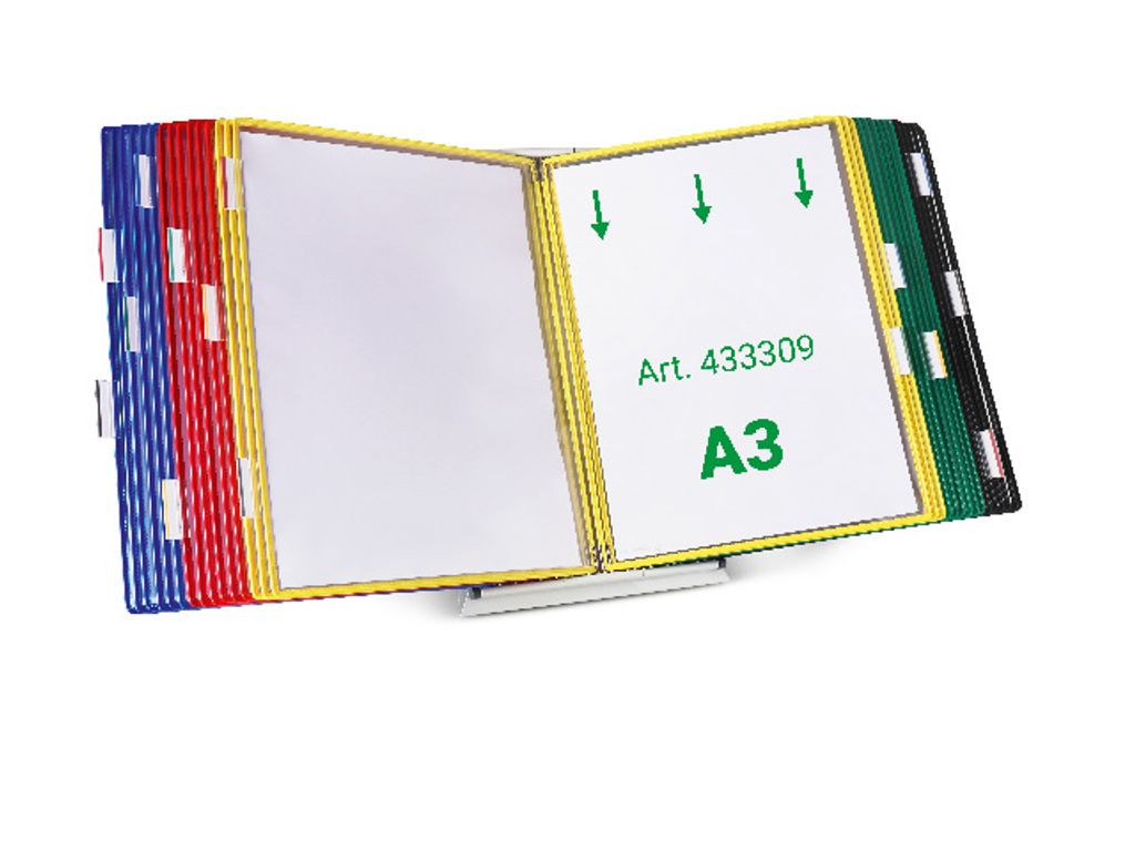tarifold Sichttafelsystem 433309 DIN A3 farbsortiert mit 30 St. Sichttafeln