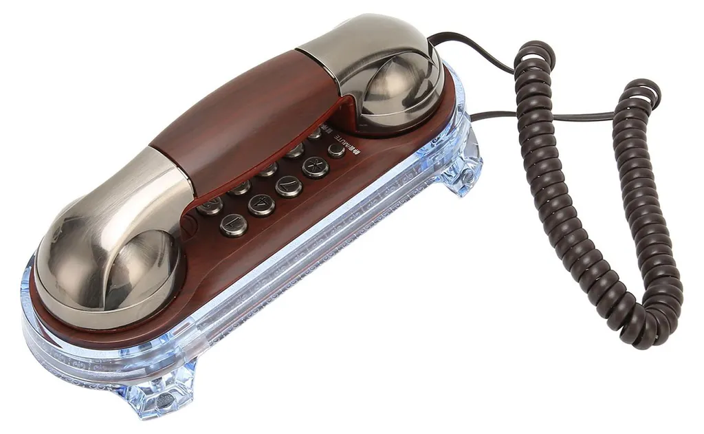 Téléphone fixe filaire pour école et hôtel, fixation murale compacte - 4