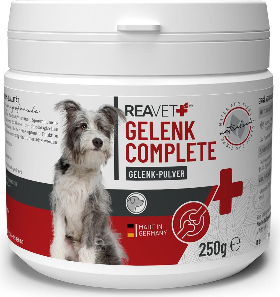 REAVET Gelenk Complete Gelenkpulver für Hunde - Naturprodukt mit Grünlippmuschel Hund, Teufelskralle, Lachs-Mehl I Gelenk Pulver für ausgewachse...