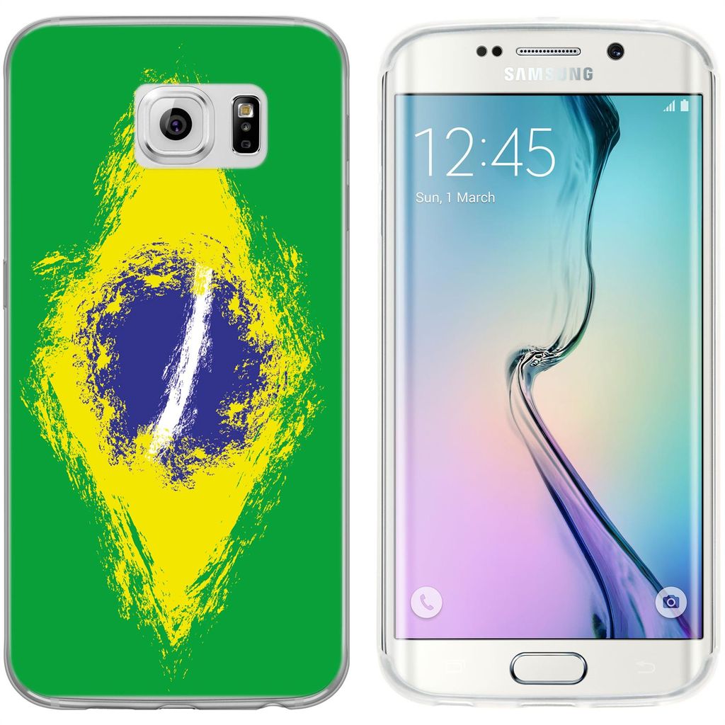PhoneNatic Case kompatibel mit Samsung Galaxy S6 Edge Silikon-Hülle WM Brasilien M3