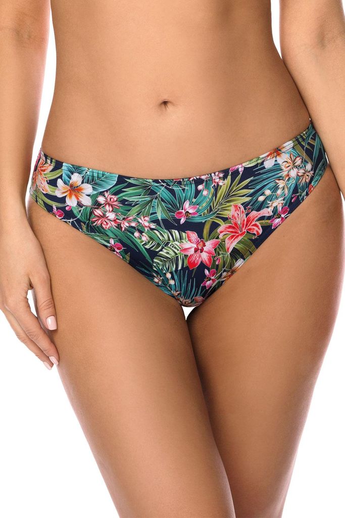 Vivisence bikini slip dame bademode 3222m geblümt regulierbar normaler bund, blumen, 44