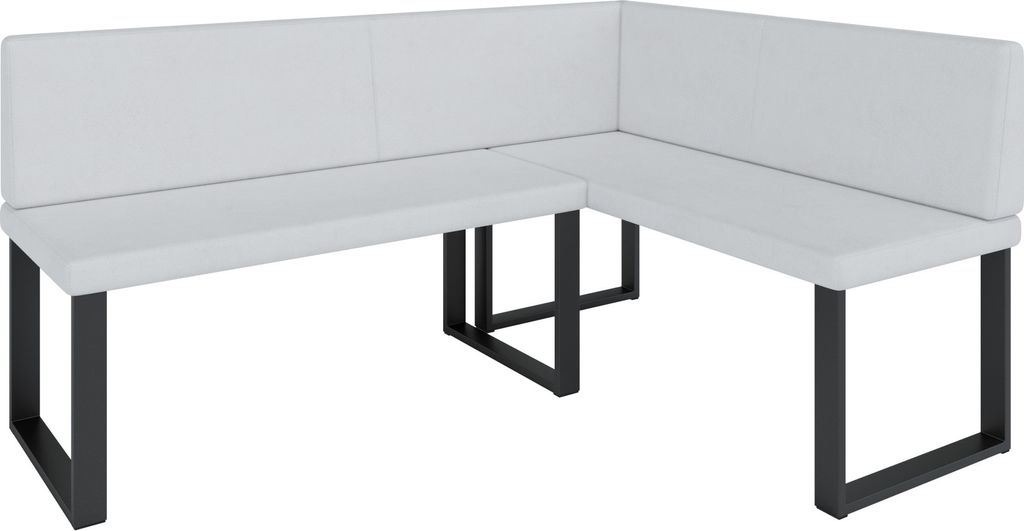 Eckbank AKIKO METAL Corner Bench 196x142 rechts - Eckbankgruppe f r Ihrem Esszimmer, K che modern, Sitzecke, Essecke. Perfekt f r K che, B ro und R...