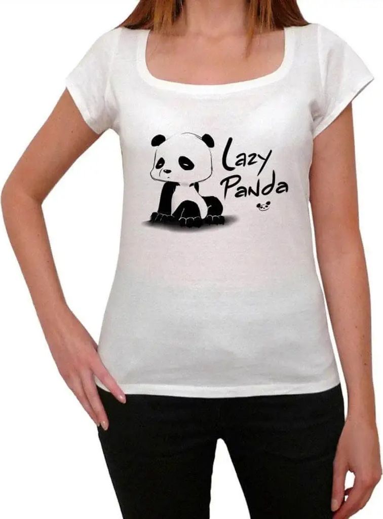 Damen Grafik T-Shirt Panda 4 Öko-Verantwortlich Vintage Jahrgang Kurzarm Lustige Druck Geburtstag Geschenk Frau