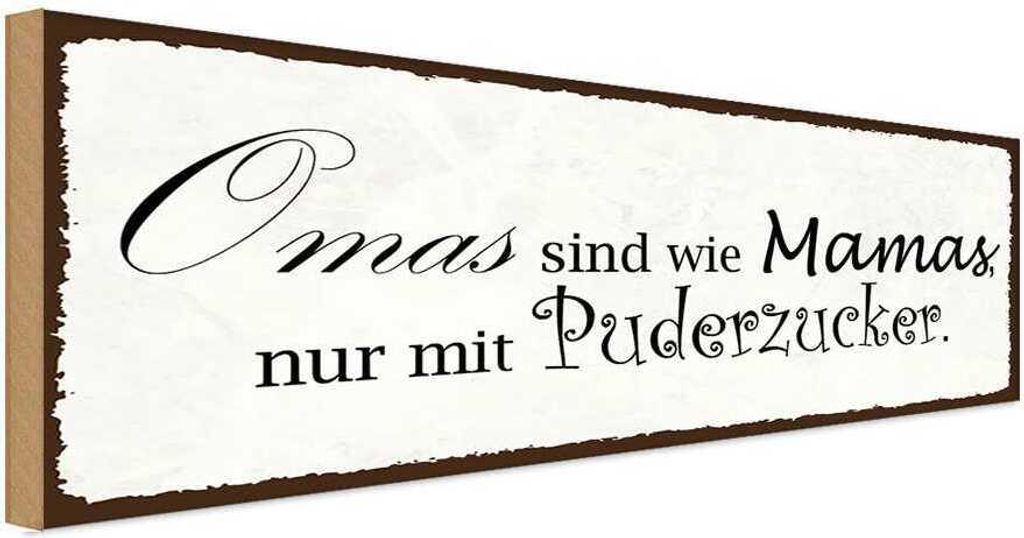 vianmo Holzschild 10x27 cm Omas sind wie Mamas nur mit Opa Oma