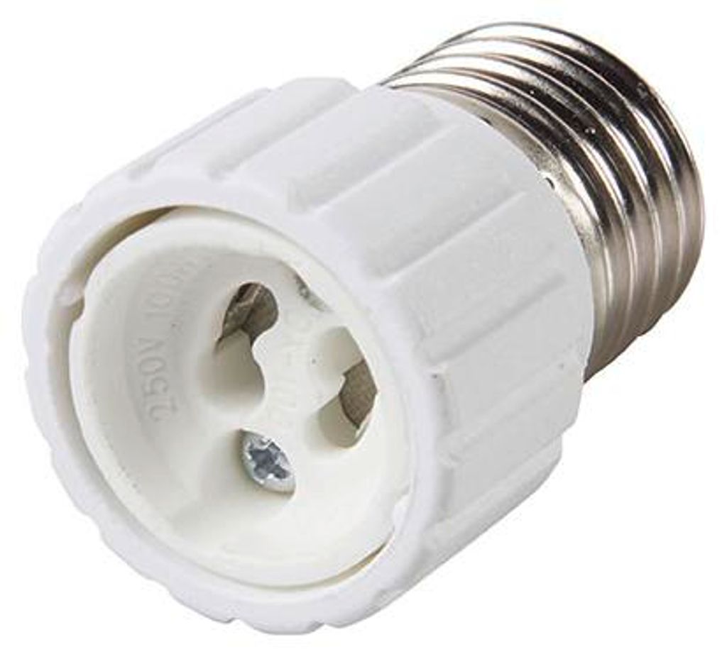 Adapterfassung 1 Stk. E27 auf GU10 230V/50Hz fuer Lampen max.50 W