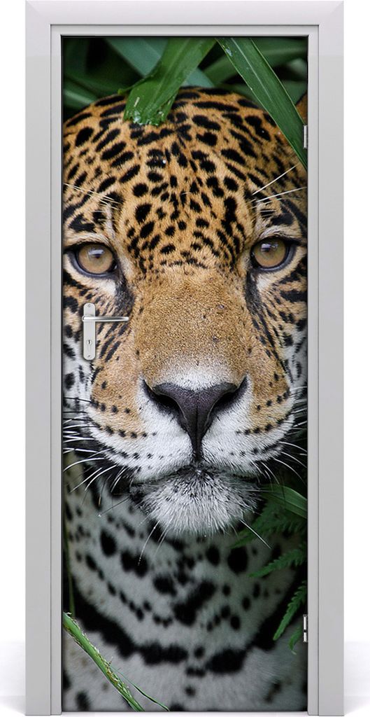 Tulup Türaufkleber 75x205 cm Dekorative Aufkleber Selbstklebend Wasserdichte Tapete Abnehmbar Schlafzimmer Wohnzimmer Wohnkultur - Klebe Jaguar in...