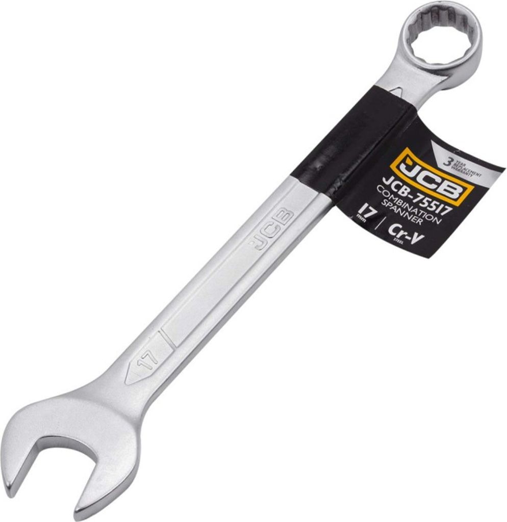 JCB | Ringmaulschlüssel 17MM, Ratschenschlüssel, Maul-Ringschlüssel, Schraubenschlüssel, Gabelringschlüssel, Ratschenringmaulschlüssel