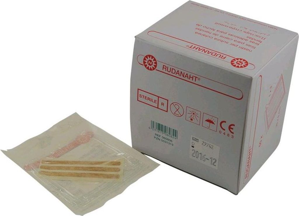 Noba Rudanaht sterile Wundnahtstreifen, Wundversorgung, 75x6mm 1x3 St