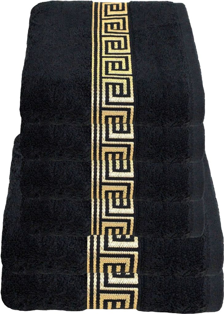 Julie Julsen Handtuch SET 2x 70/140 und 4x 50/100 Julie Julsen Handtuch Farbe:SCHWARZ-GOLD