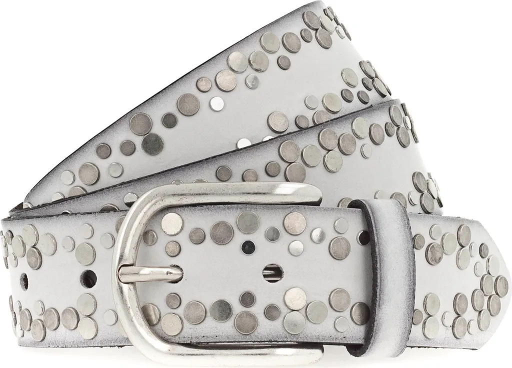 Vanzetti Pelle cintura Belt 35MM W65 White bianco - 1