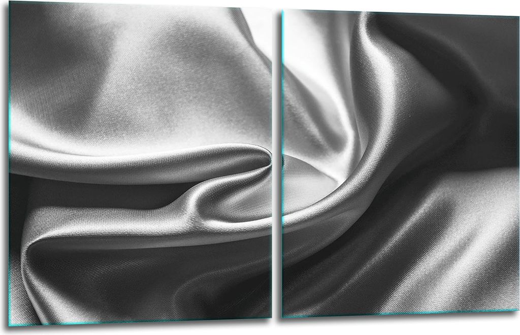 Herdabdeckplatten 2x40x52 Glaskeramikfeld 2-Teilig Glas Spritzschutz Samt