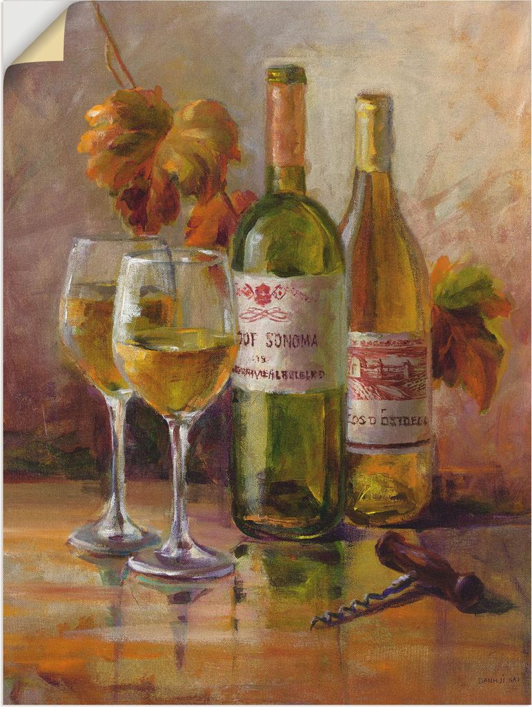 ARTland Wandbild, selbstklebend Offener Wein II Größe: 30x40 cm