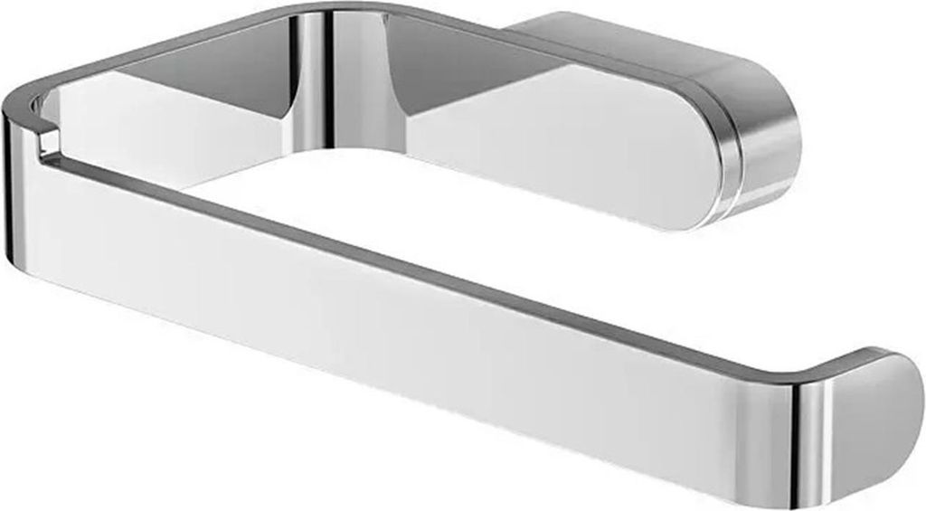 Lenz Toilettenpapierhalter AURA Chrom – offener WC-Papierhalter ohne Deckel – schneller Rollenwechsel, Wandmontage, 3403702