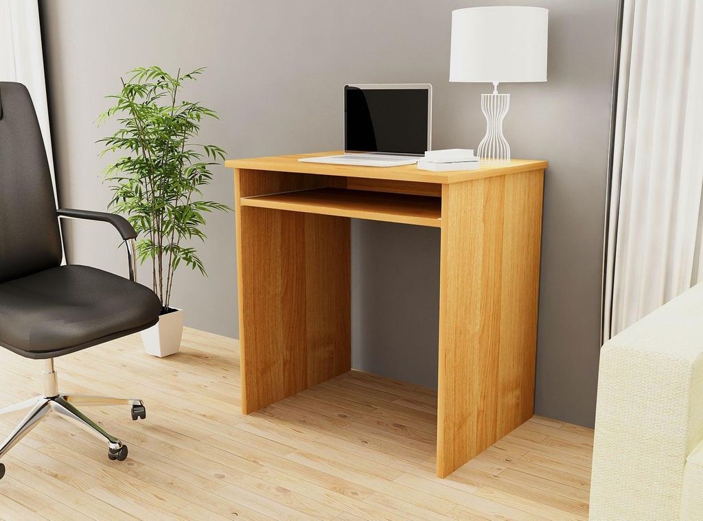 Kompakter Schreibtisch STAR 68 cm mit ausziehbarer Tastaturablage