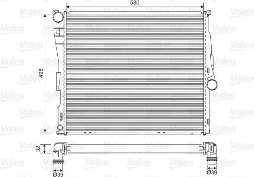 Radiateur Valeo 701563 contre la Surchauffe Moteur pour BMW X3 (E83)