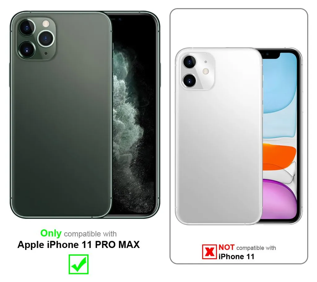 Mumbi Custodia In Silicone TPU Per IPhone 11 Pro Max – Grigia Con Striscia Grigia – Antiurto, Antiscivolo E Testata In Germania - 4