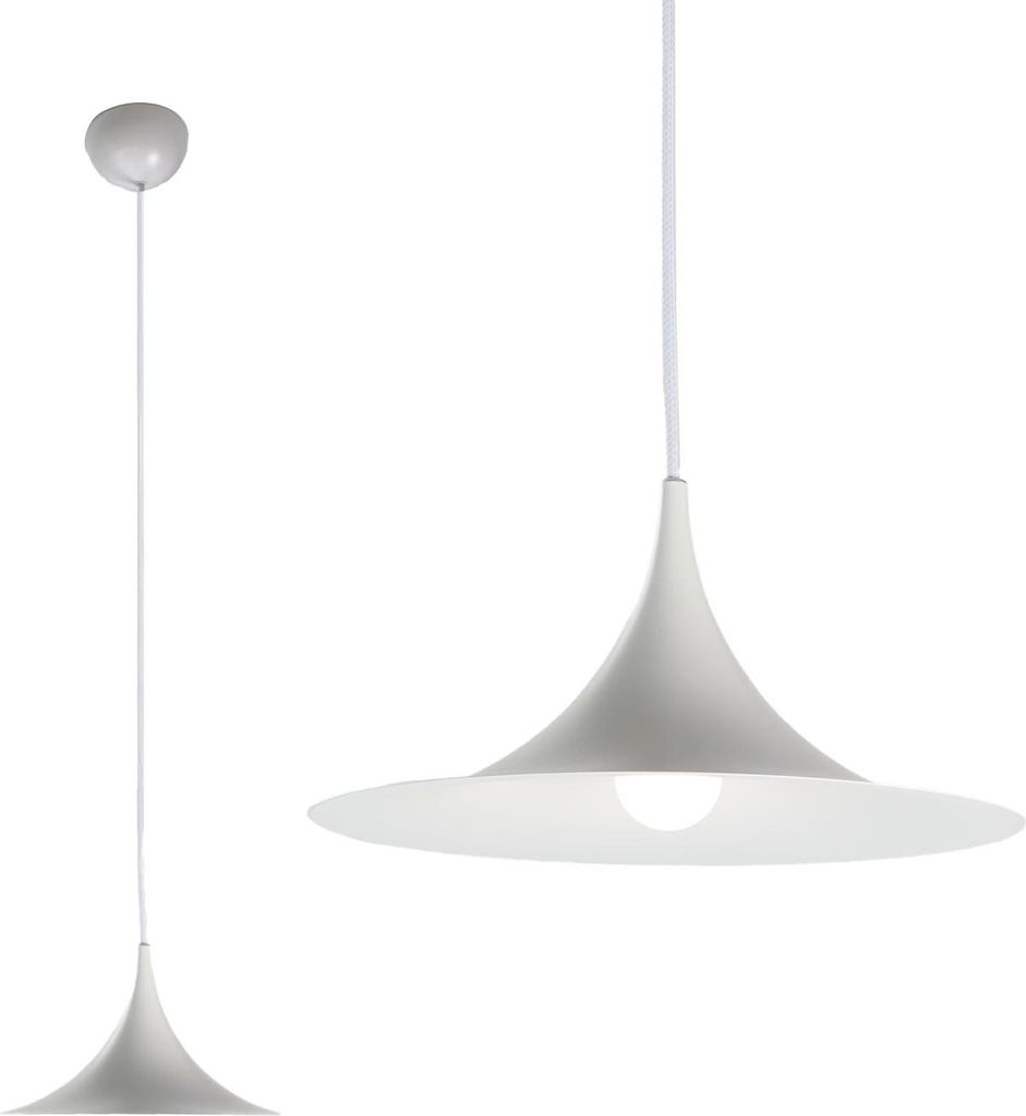 Nordische semi-minimalistische Pendelleuchte aus weißem Produktbild 