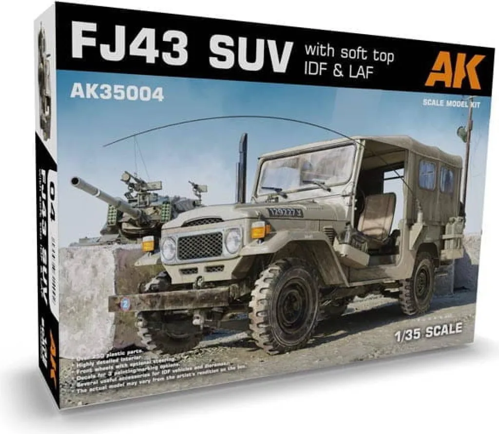AK Interactive AK-35004 SUV FJ43 IDF & LAF avec Capote Souple 1/35