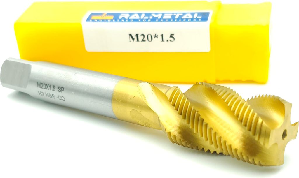 HSS-Co Feingewindebohrer M20x1,5 H2 TiSiN DIN 376