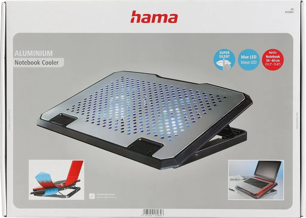 Support ventilé HAMA 53064 en aluminium pour ordinateur portable 17,3" - 11