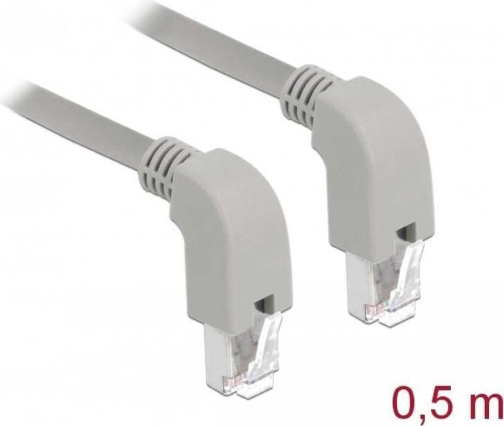 Delock Netzwerkkabel RJ45 Cat.5e SF / UTP nach unten / nach unten gewinkelt 0.5