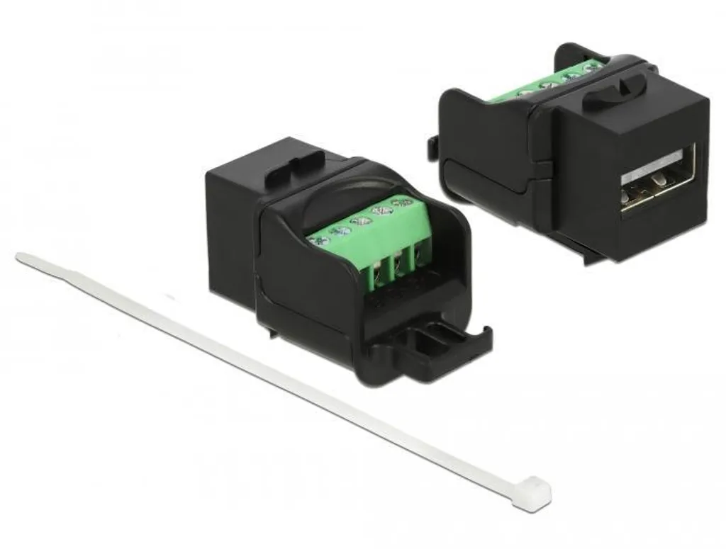 Module Keystone USB 2.0 Type A Femelle vers Bloc Terminal à 5 Broches - 2