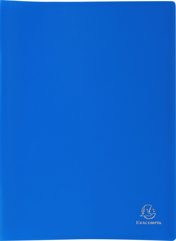 Exacompta 12x Sichtmappe A4 flexiblem Polypropylen, 40 Hüllen, Hellblau, 8547E