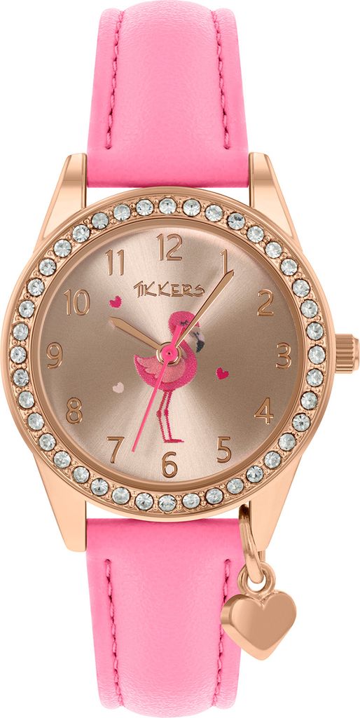 Tikkers Girls Pinkpoliuretan Gurt Flamingo Dial & Star Zdjęcie produktu 