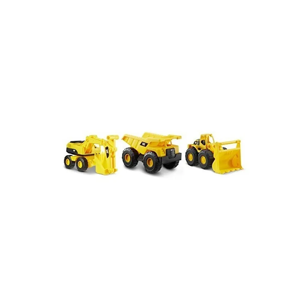 CATERPILLAR Pack de 3 Véhicules de Chantier avec Camion-Benne et Chargeur