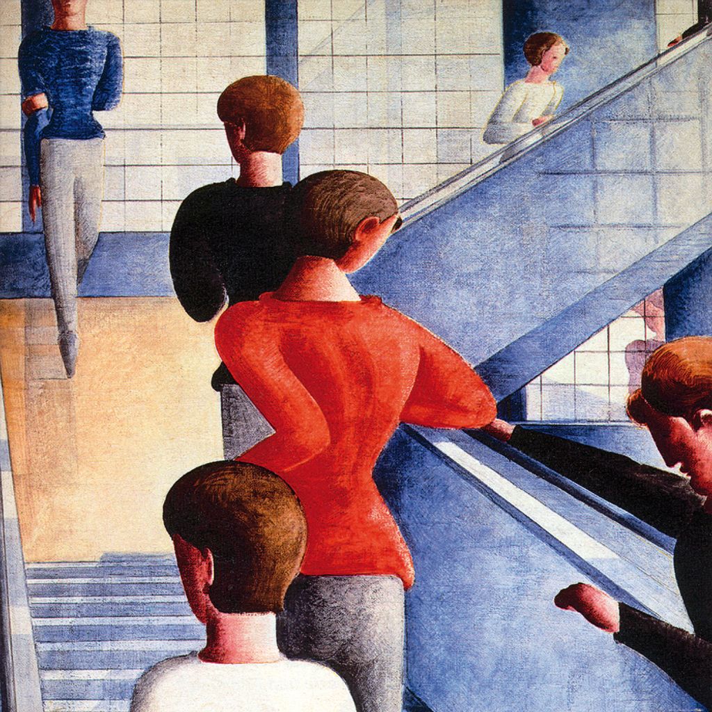 Oskar Schlemmer Kunstdruck Bild - Bauhaustreppe, 1932 (100 x 100 cm)