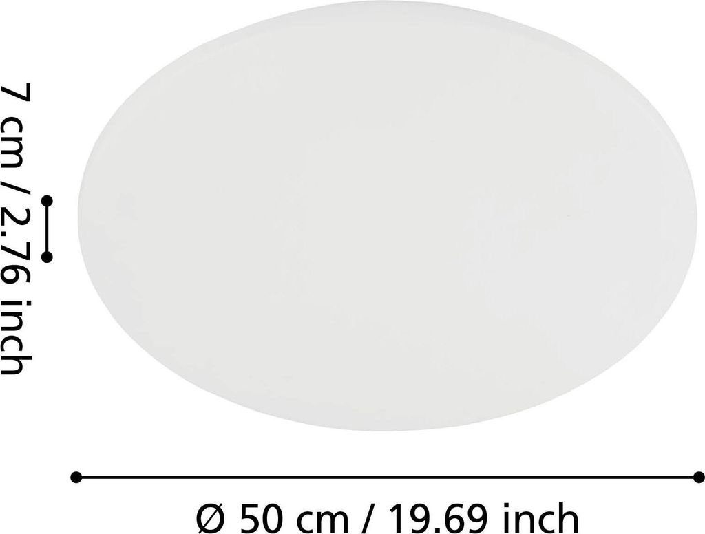 EGLO Pogliola, 1 lamp, LED, 3000 K, 4600 lm, IP20, Wit Productafbeelding 