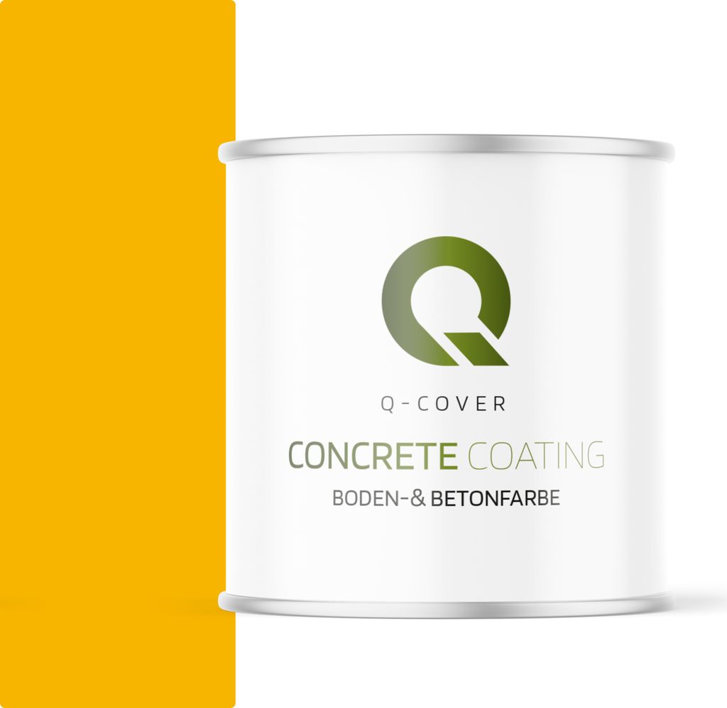 Bodenfarbe | Betonfarbe | Garagenboden | Bodenbeschichtung für Innen | Kellerfarbe Fußbodenfarbe Gelb 2,5L