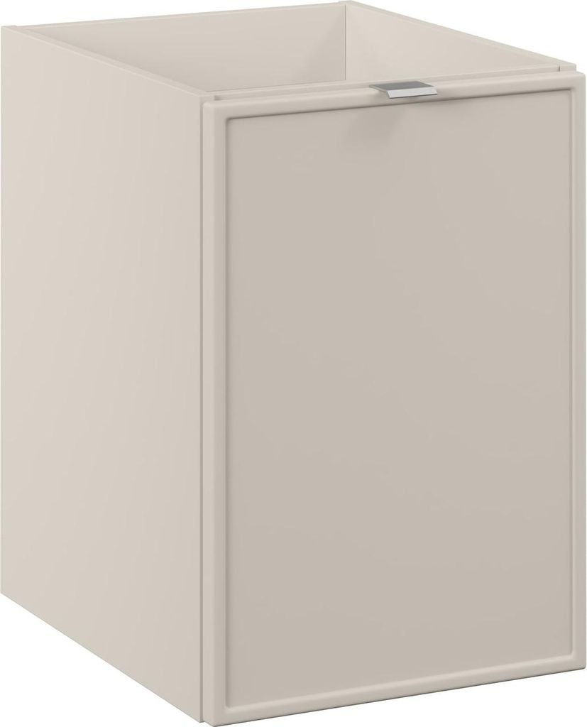 FURNLUX Wäscheschrank Bella Beige Und Silber 40cm / Hauptfarbe: Beige / Abmessungen: 40 x 57 x 46 cm