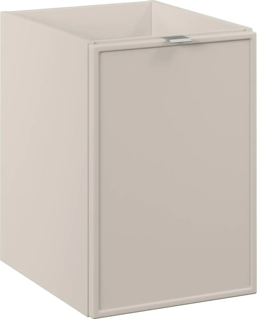 Meuble de rangement pour linge Bella Beige 40cm avec finitions Argent