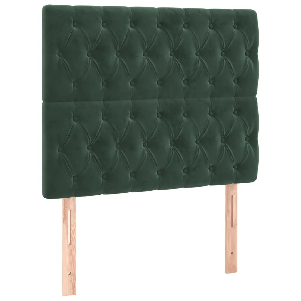 SYFAX Testiera Verde Scuro 90x7x118/128 cm in Velluto | Arredo Notte