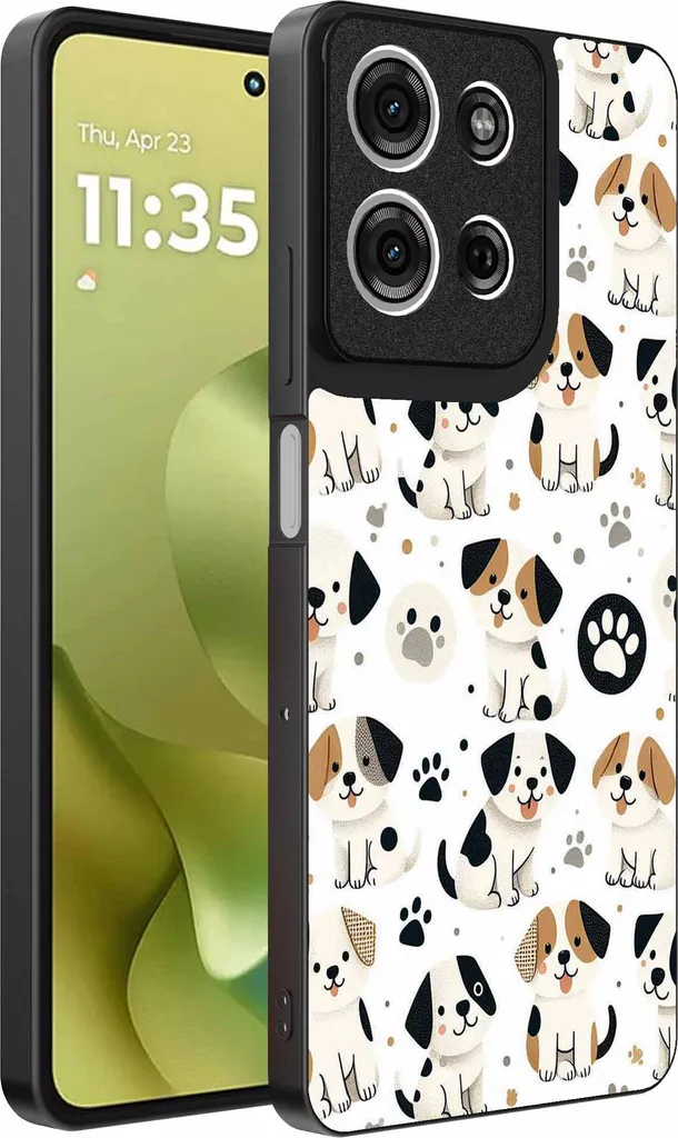 Custodia Motorola Moto G86 con Stampa Cani - Cover TPU Morbida