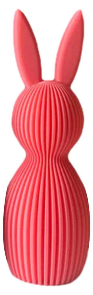 1/2 Stück Osterhasenfigur, 3D-gedruckte gerippte Hasenstatue, Skulptur, Dekoration für Zuhause, Büro, Feiertage, Party, Tischdekoration