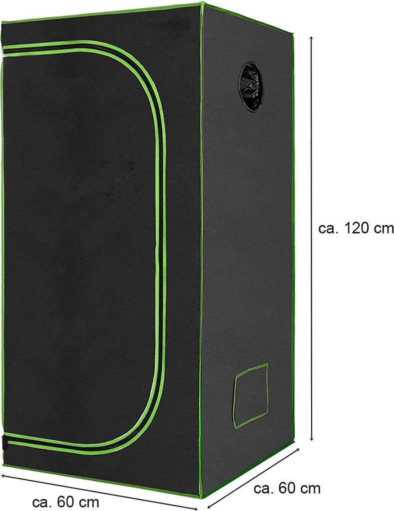 Gewächshaus Indoor Grow Pflanzenzelt Zuchtzelt Zelt Schrank 60x60x120cm - G3