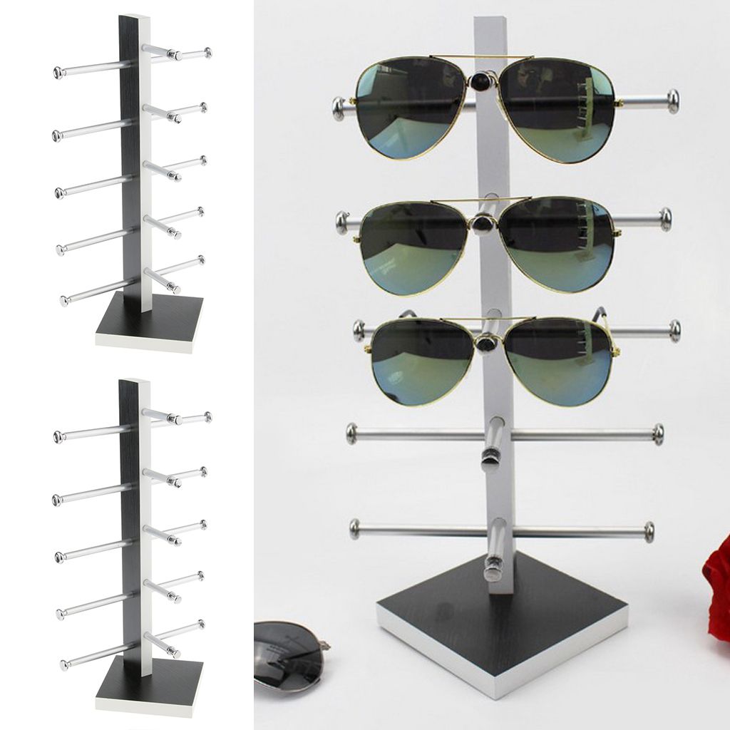 Brillenständer Holz Brillenhalter für 6 Brillen Sunglass Brillendisplay Ständer 