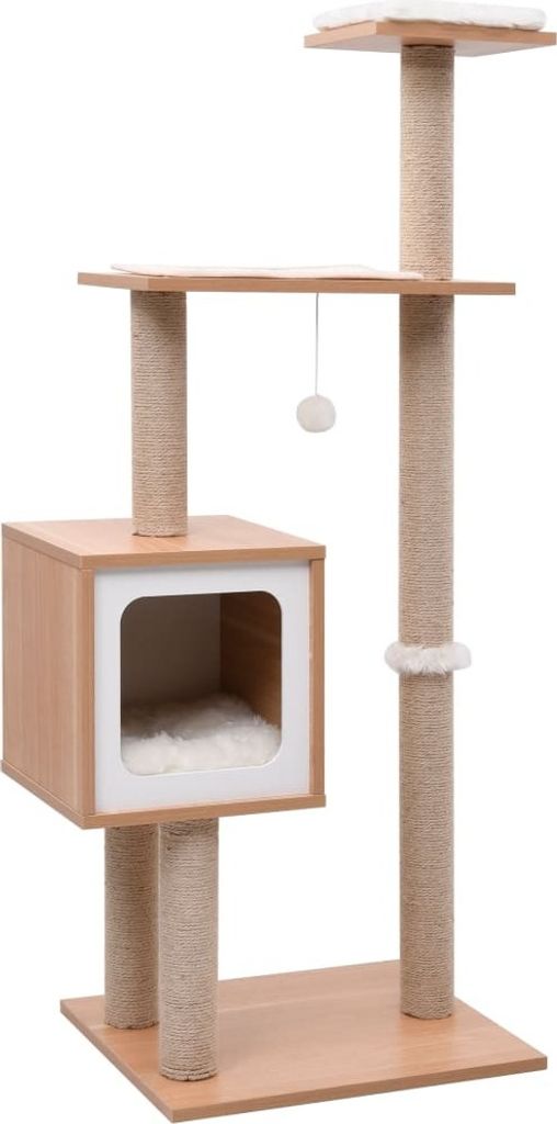 BEI CLORIS Katzen-Kratzbaum mit Sisal-Kratzmatte 123 cm - Kratzbäume 2026Neu2606714