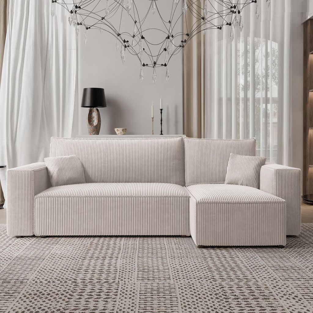 Idohome Ecksofa, Eckcouch mit Schlaffunktion – universell Produktbild 