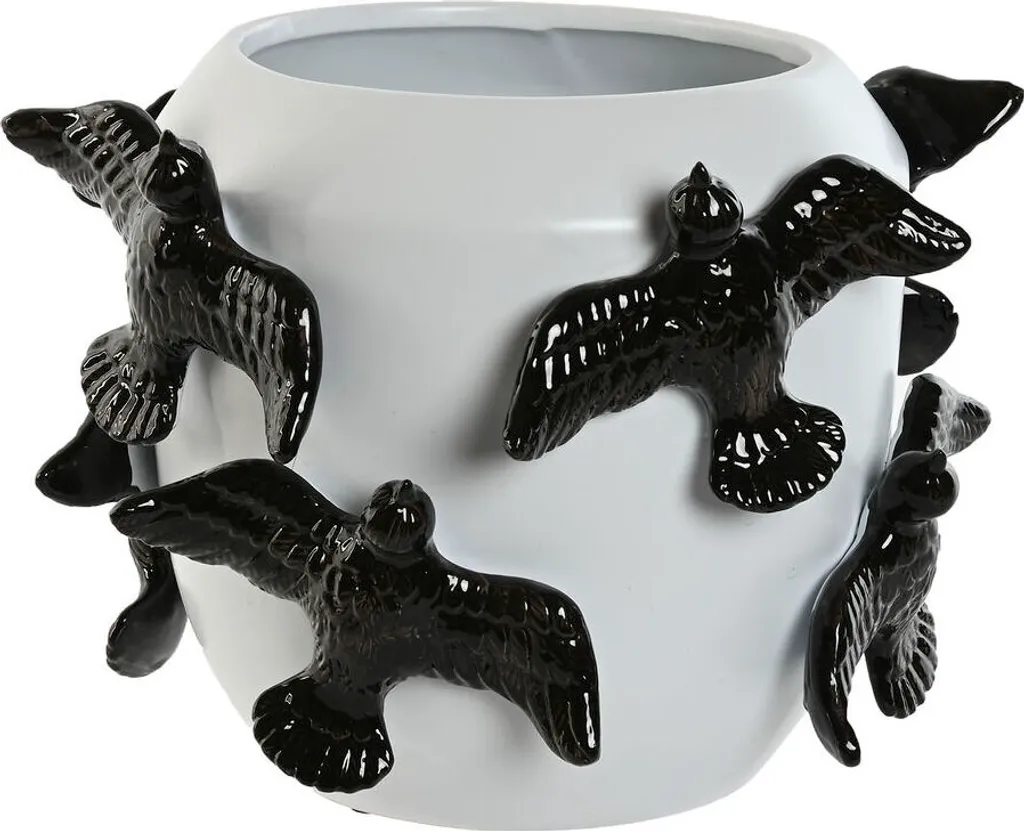 Vase de Table Moderne Home ESPRIT Blanc et Noir - Décoration Intérieur