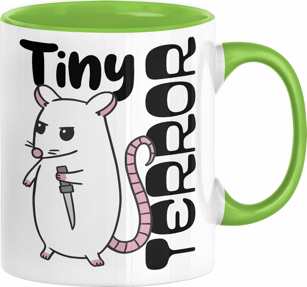 Beste Freundin Tasse Geschenk Tiny Terror Geschenkidee für Kollegin oder Beste Freundin (Grün)