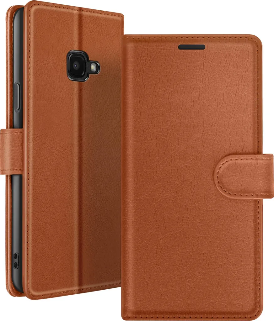 Custodia Zanaé Galaxy XCover 4 / 4s Marrone - Portafoglio Premium