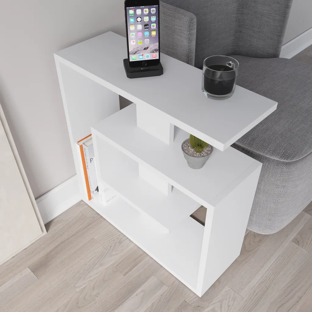 Mobiletto Comodino Saly Bianco: Dolcezza e Ordine in Camera da Letto - 2