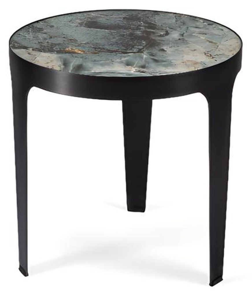 Beistelltisch Wohnzimmer Möbel Luxus Glas Esszimmer Modern Grau Design