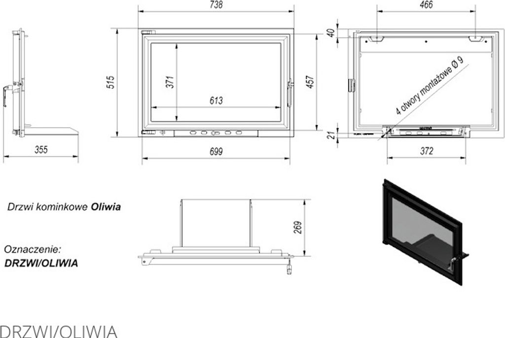 Krbové dvierka OLIWIA (liatina) Obrázok produktu 4