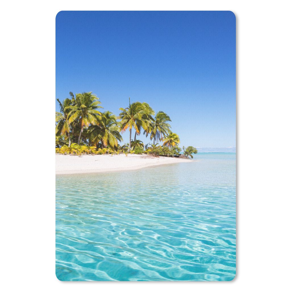 MuchoWow Mauspad Mousepad Meer - Insel - Palme 18x27 cm - Mousepads - Maus Mat - Pad - Mausunterlage