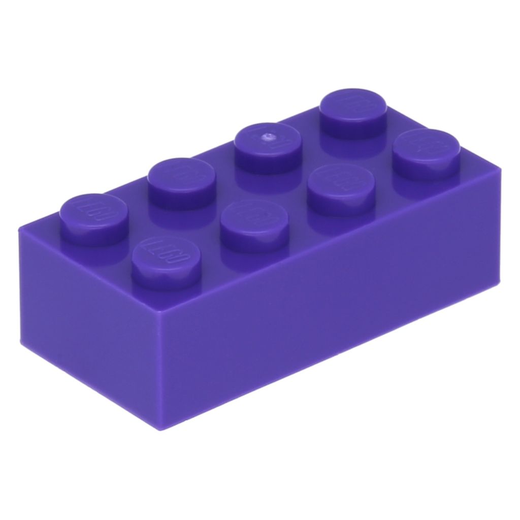 100x LEGO Steine 2x4, dunkles Lila